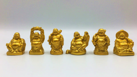 Laughing Buddha Figurines | Lucky Happy Buddha | LAUGHING BUDDHA Statue |2'' Set of 6 Gift