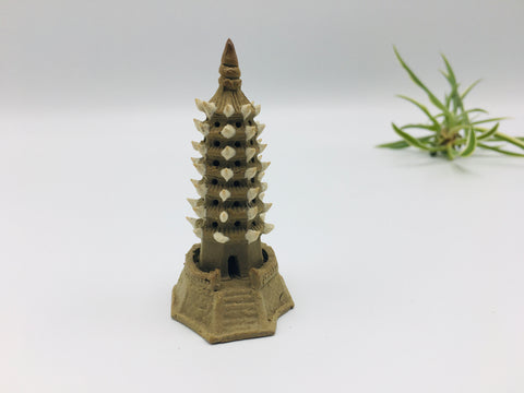 Miniature Ceramic Pagoda |Bonsai figurine| Ancient  Pagoda|1.25inx2.75in