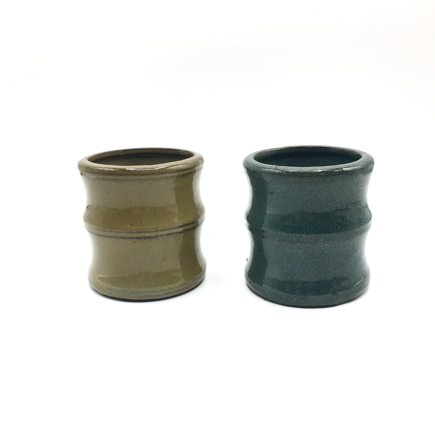 3.5‘’High  Glazed Vase For Lucky Bamboo